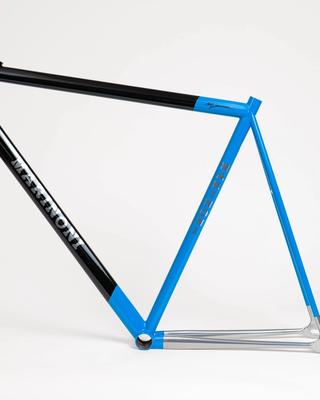 Bicycle frame, studio shot.