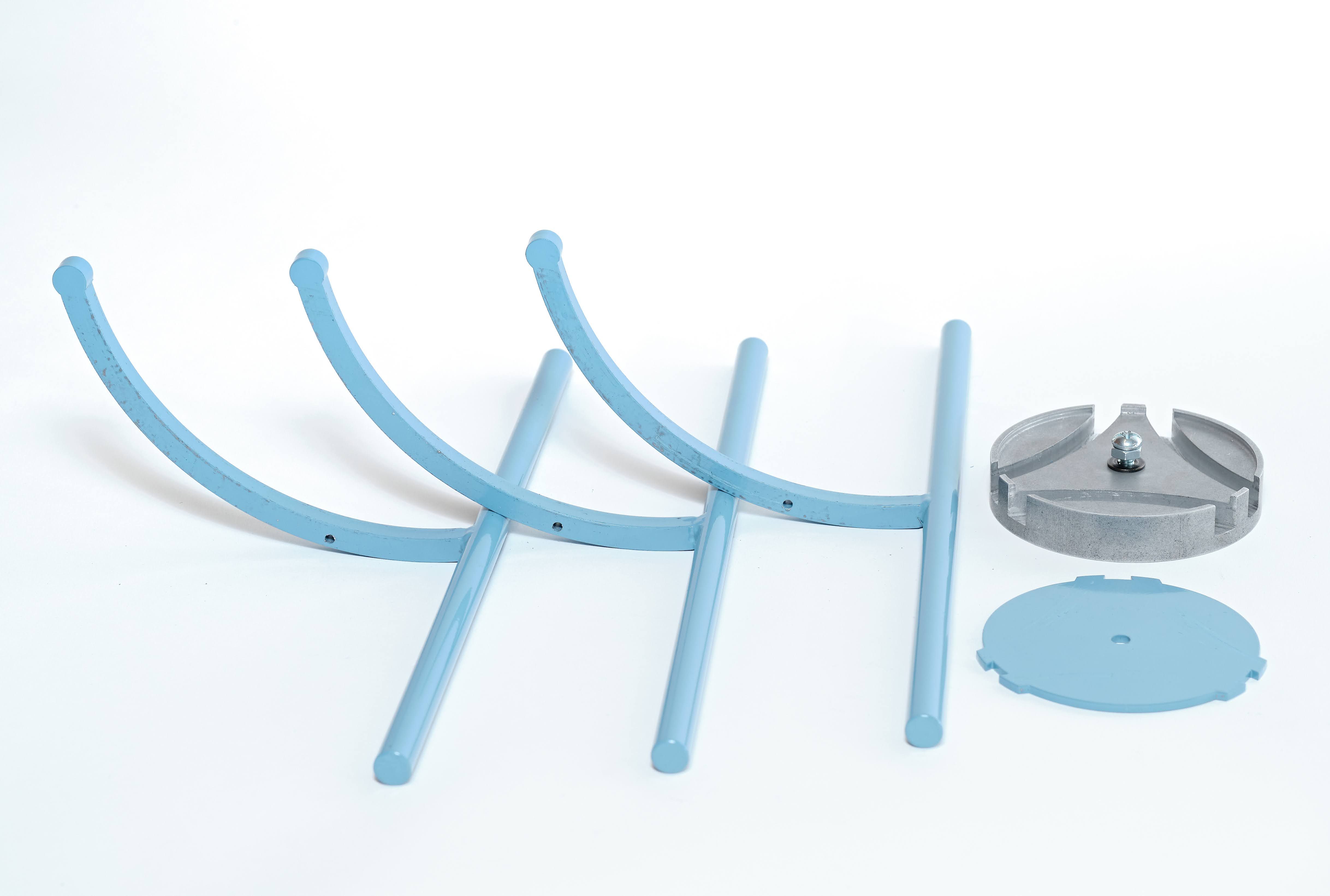 Close detail of a speckled finish test.