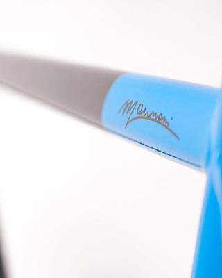 Bicycle frame, detail shot.