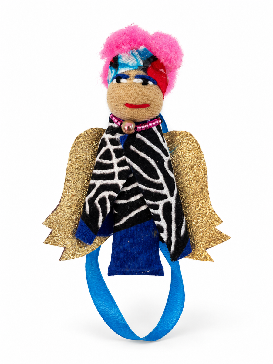 African Worry Doll - Christmas Angel, example 1 of 2