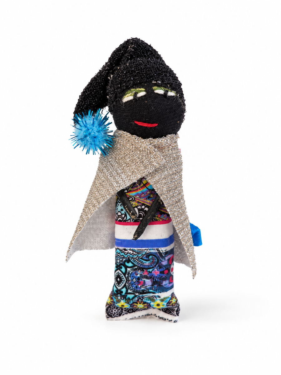 African Worry Doll - Christmas Elf, example 5 of 5
