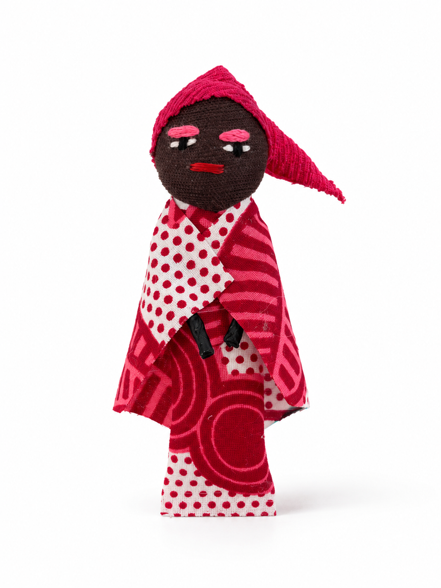 African Worry Doll - Christmas Elf, example 1 of 5