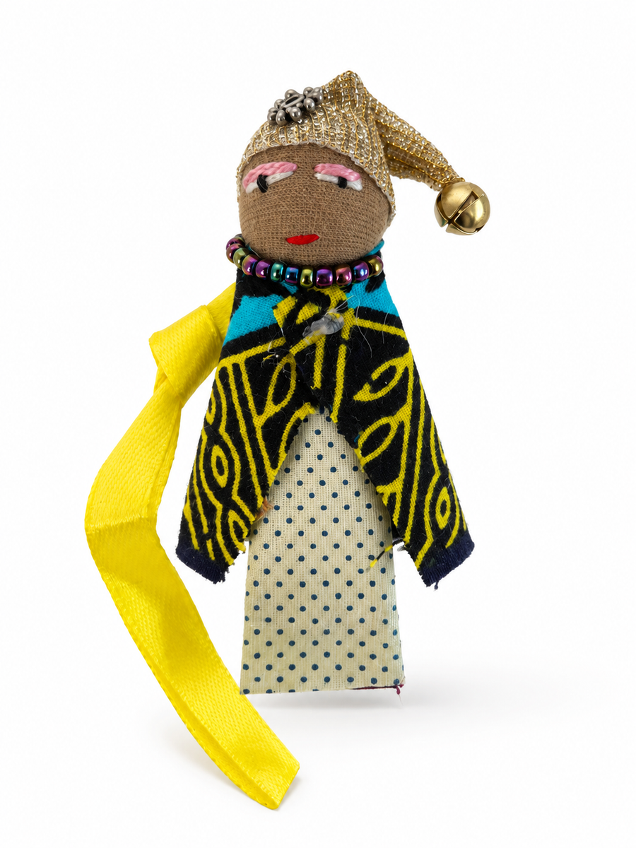 African Worry Doll - Christmas Elf, example 4 of 5
