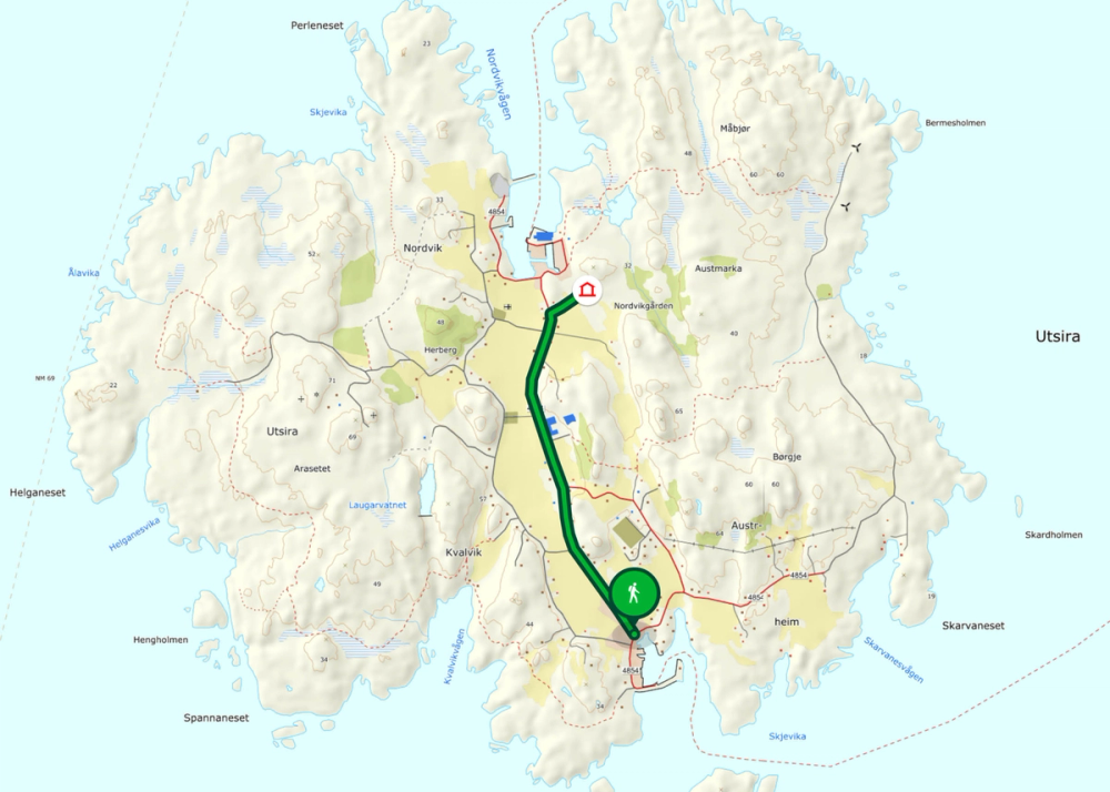Turkart - Fra Joker Utsira til Nordvikgården