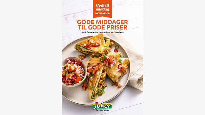 Forsiden av "Godt til middag - november"