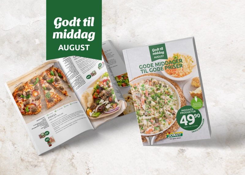 Forsiden av "Godt til middag - august"