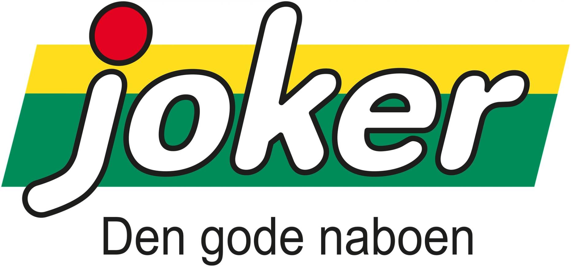 Joker logo med slagordet "Den gode naboen"