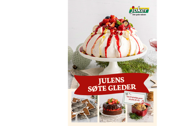 Forsiden av inspirasjonsheftet "Julens søte gleder"