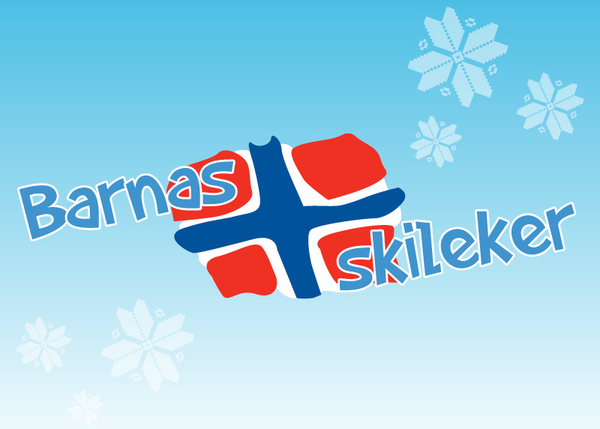 Illustrasjon av Barnas Skileker med blå bakgrunn
