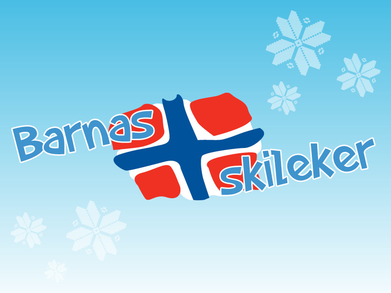 Illustrasjon av Barnas Skileker med blå bakgrunn