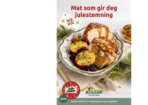 Forsiden av inspirasjonsheftet "Mat som gir deg julestemning"