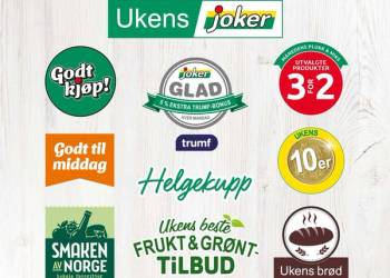 Joker sine kampanjelogoer og ukestilbud