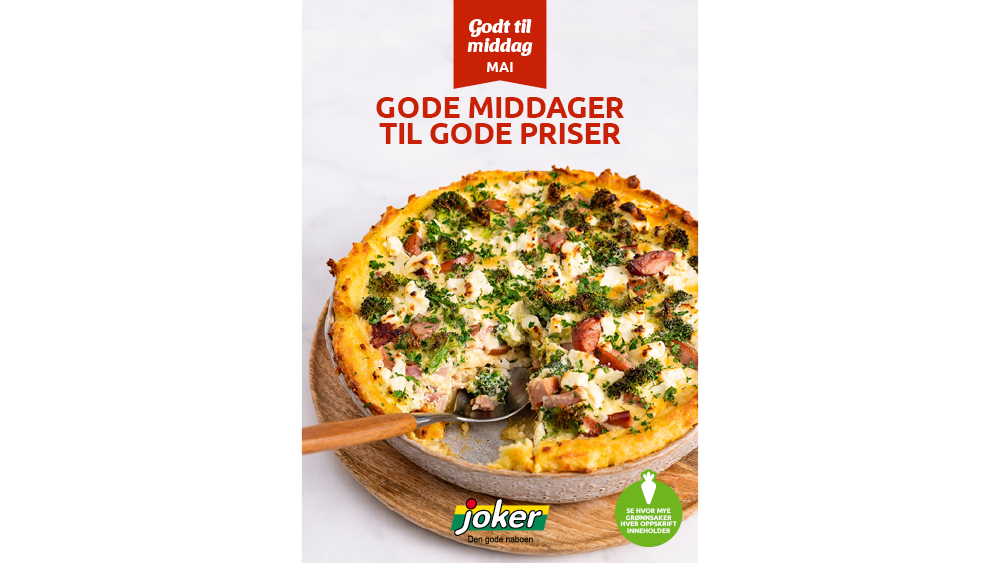 Forsiden av inspirasjonsheftet "Godt til middag - mai"