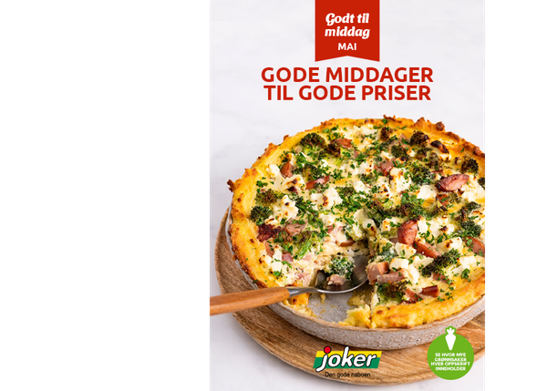 Forsiden av inspirasjonsheftet "Godt til middag - mai"