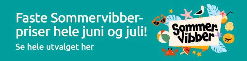 Faste Sommervibber-priser hele juni og juli! Se hele utvalget her