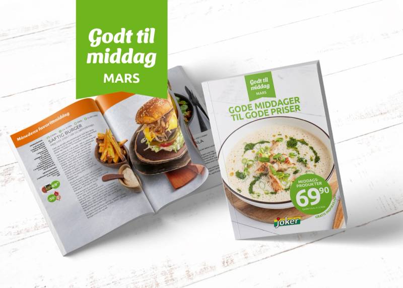 Oppskriftshefte Godt til middag mars