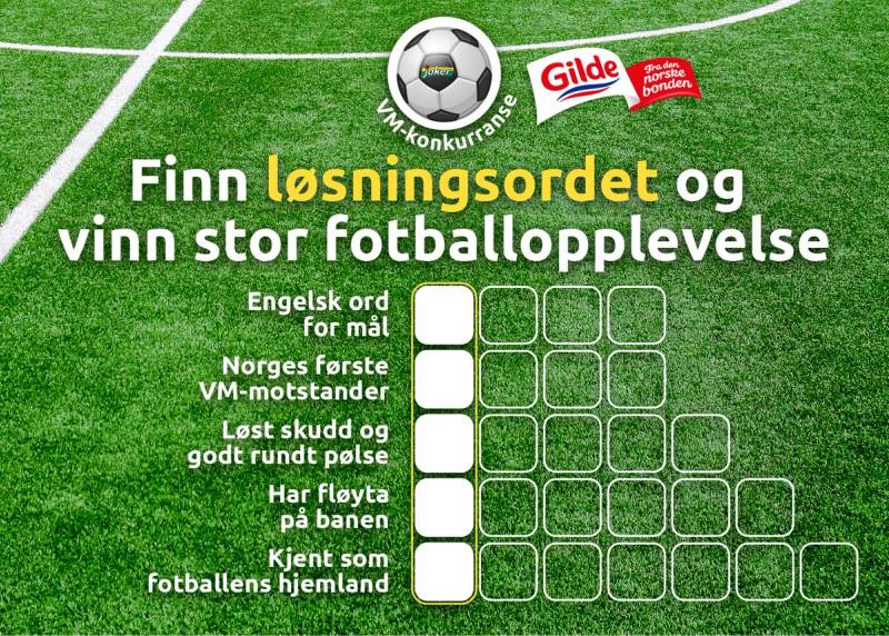 VM-konkurranse: Finn løsningsordet og vinn stor fotballopplevelse