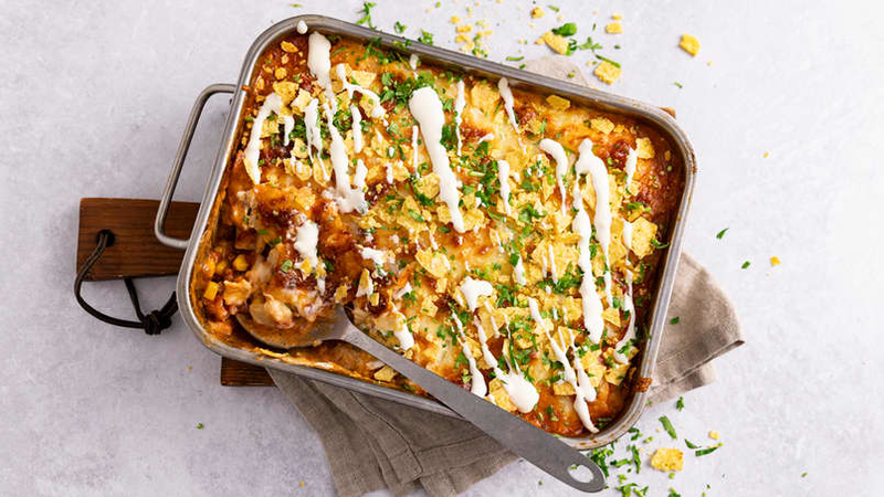 Tacograteng med fløtepoteter