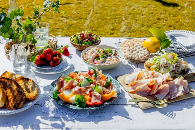 Festbord pyntet til 17. mai