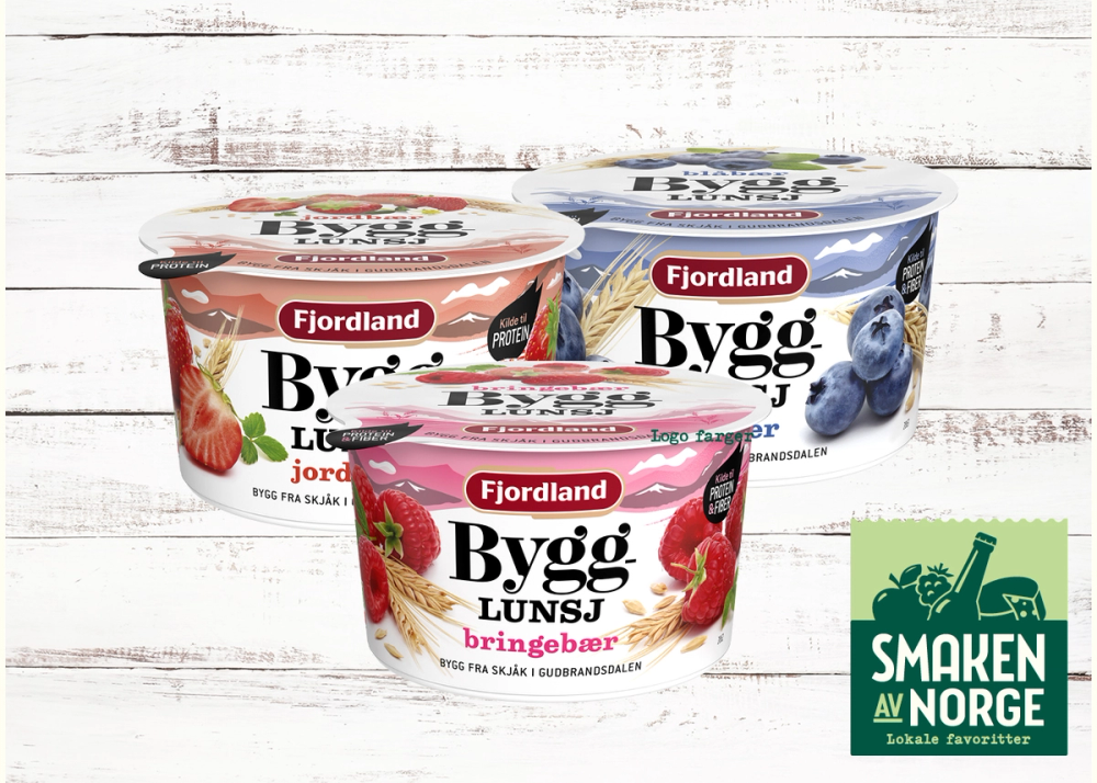 Bygglunsj fra Fjordland med ulike smaker