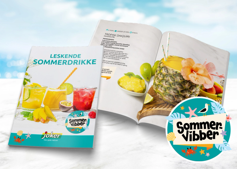 Forside av inspirasjonsheftet "Leskende sommerdrikke"