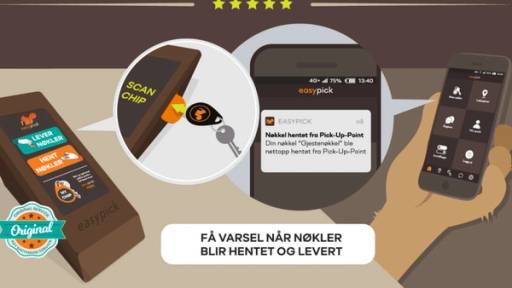 Easypick nøkkelhåndtering med app-varsling
