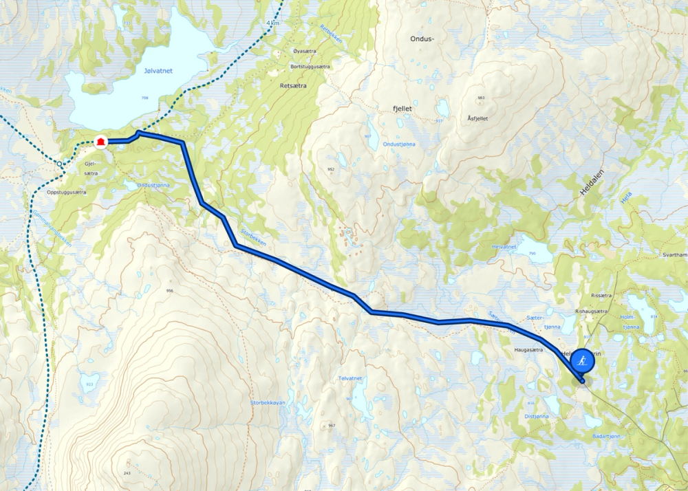 Turkart - Fra Joker Nerskogen til Jøldalshytta