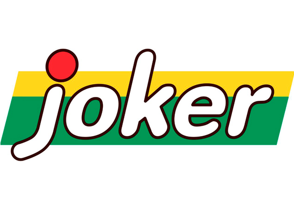 Joker-logo med lys bakgrunn