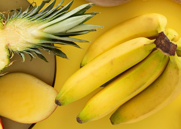 Bananer i klase på bord