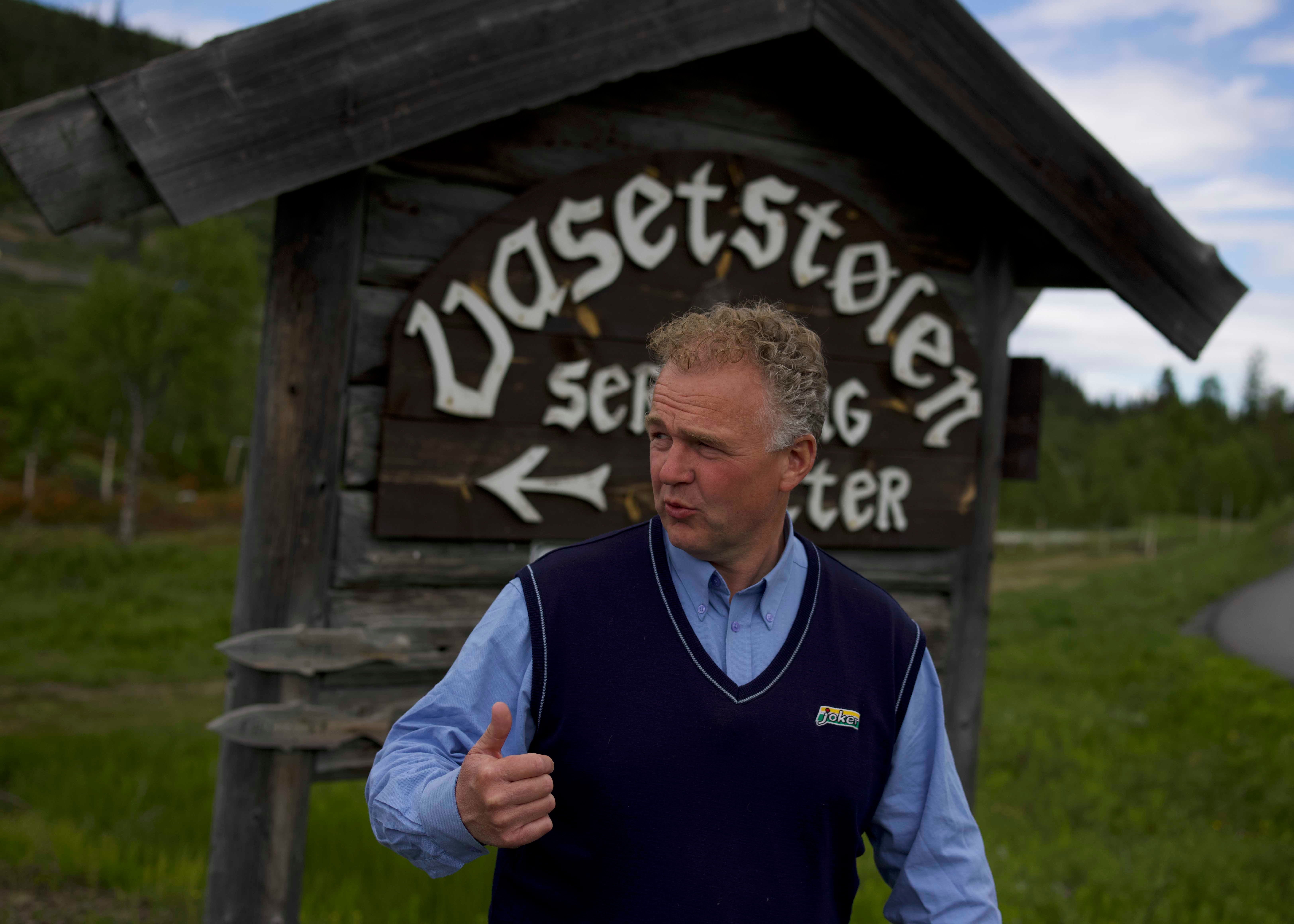 Harald Lasskogen utenfor Vasetstølen