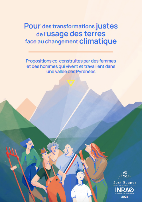 Image of the cover of the French Just Scapes manifesto - Pour des transformations justes de l’usage des terres face au changement climatique.