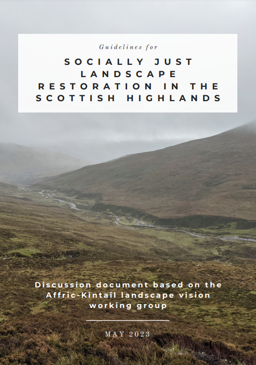 Image of the cover of the Just Scapes manifesto for our Scottish case.