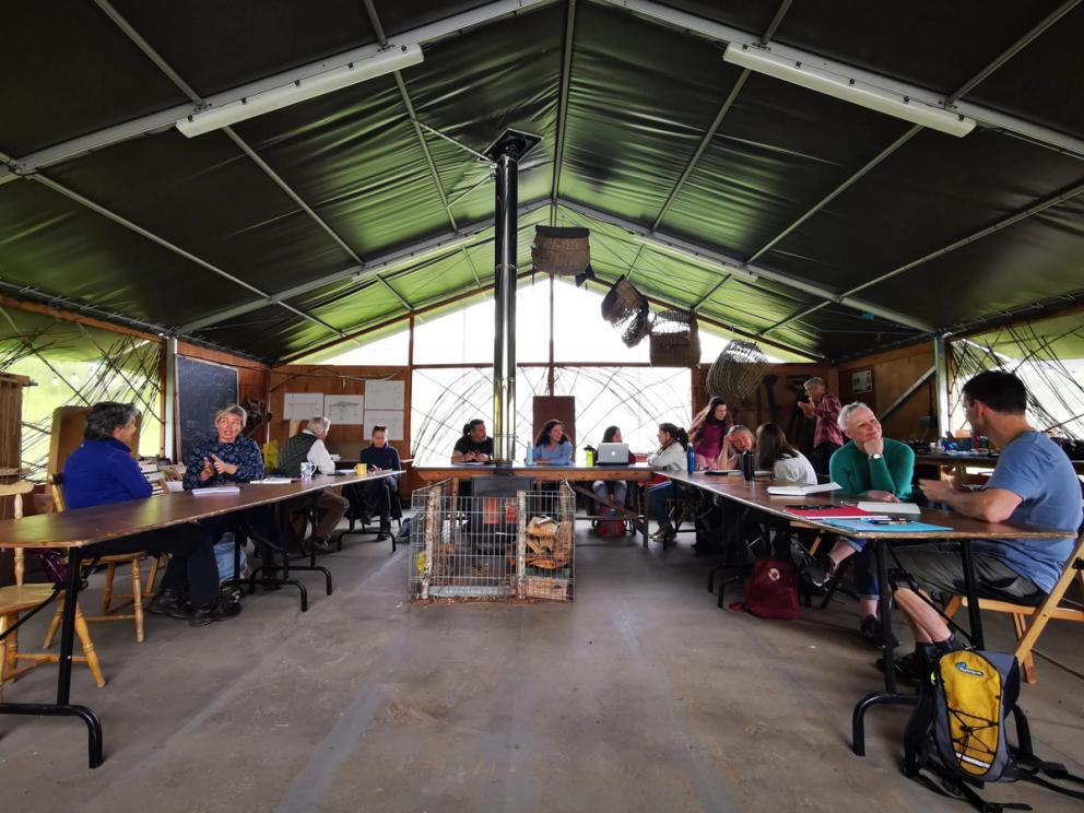 Photo of our creative writing workshop in progress at The Shieling Project, Scotland.