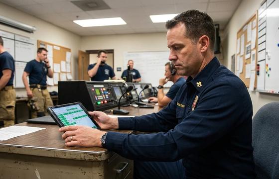FlorianAI interface showing integrated Vector Solutions training data for a fire department roster