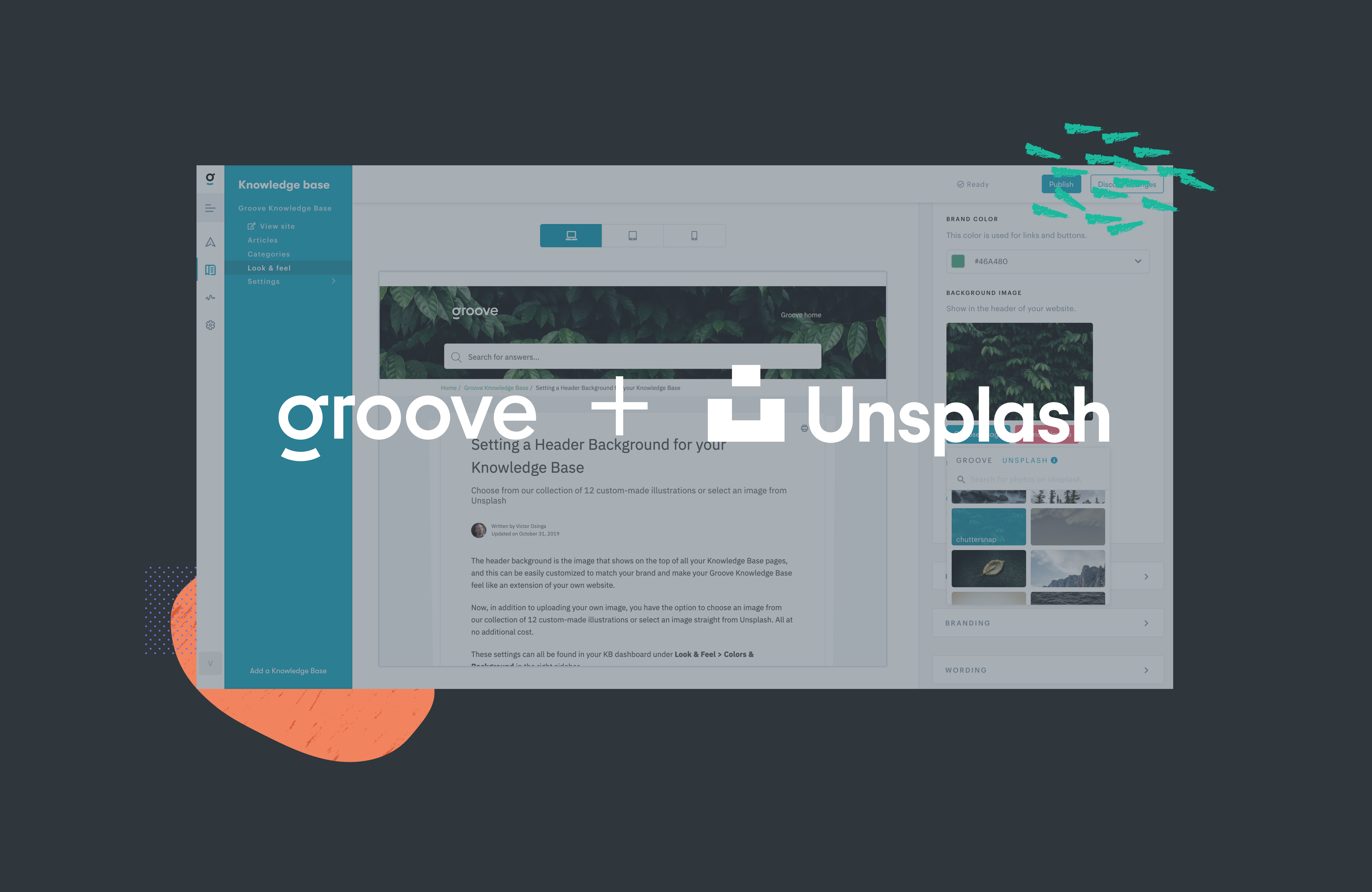 Free Unsplash Backgrounds for your Knowledge Base