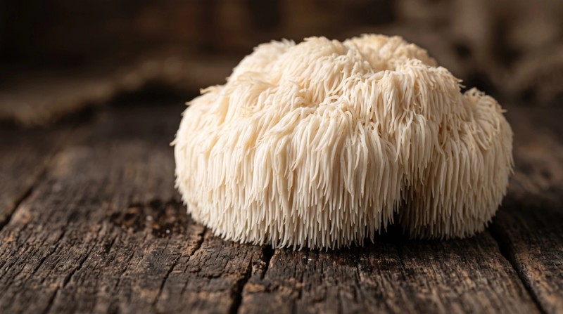Lion's Mane mushroom close-up