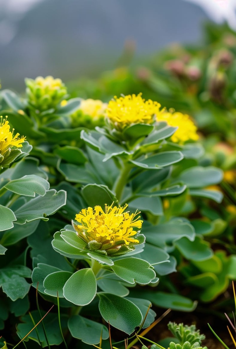 Rhodiola rosea flowering plant
