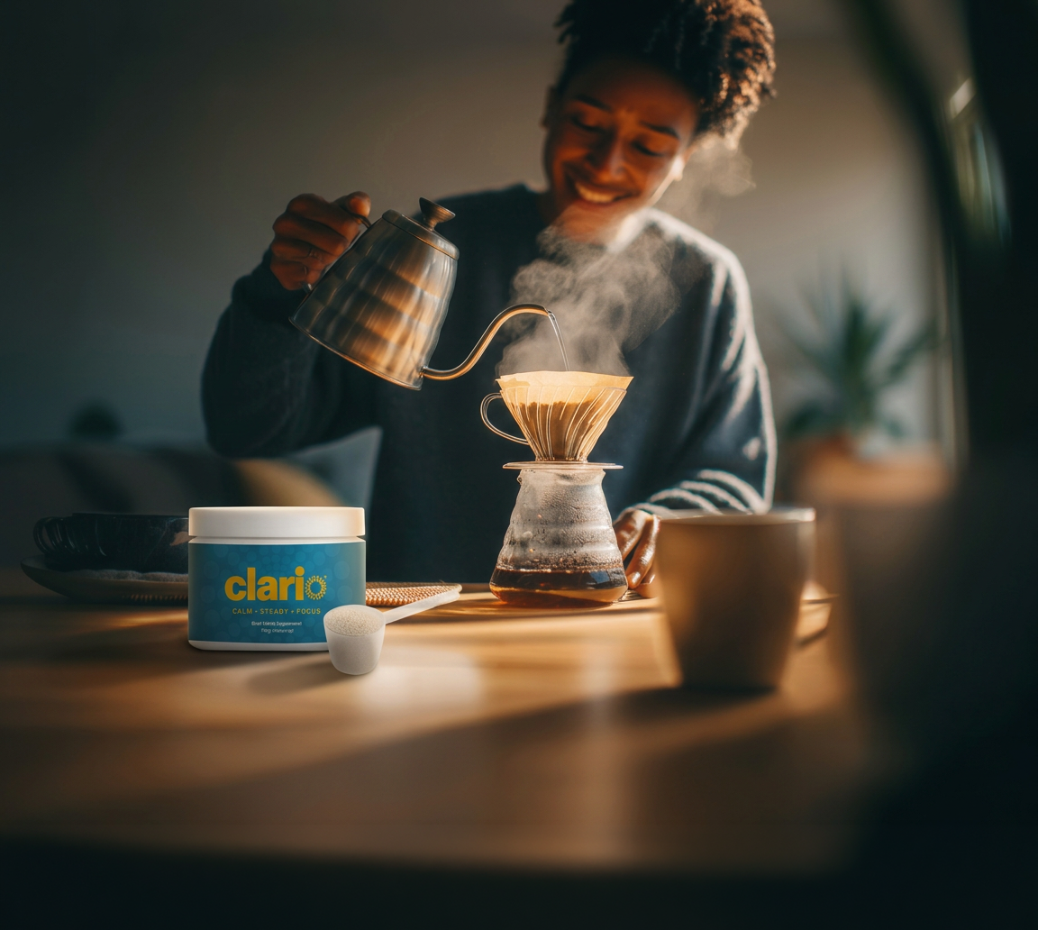 Girl pouring some coffee