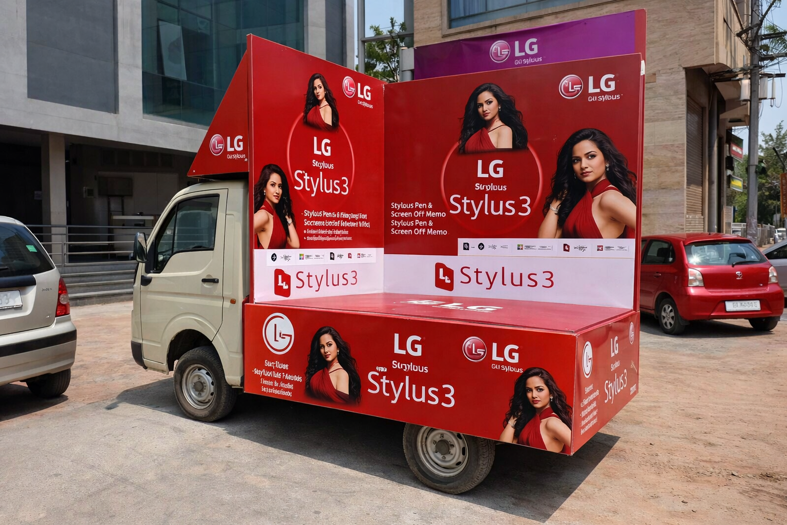 L -Shaped Mobile Van Branding