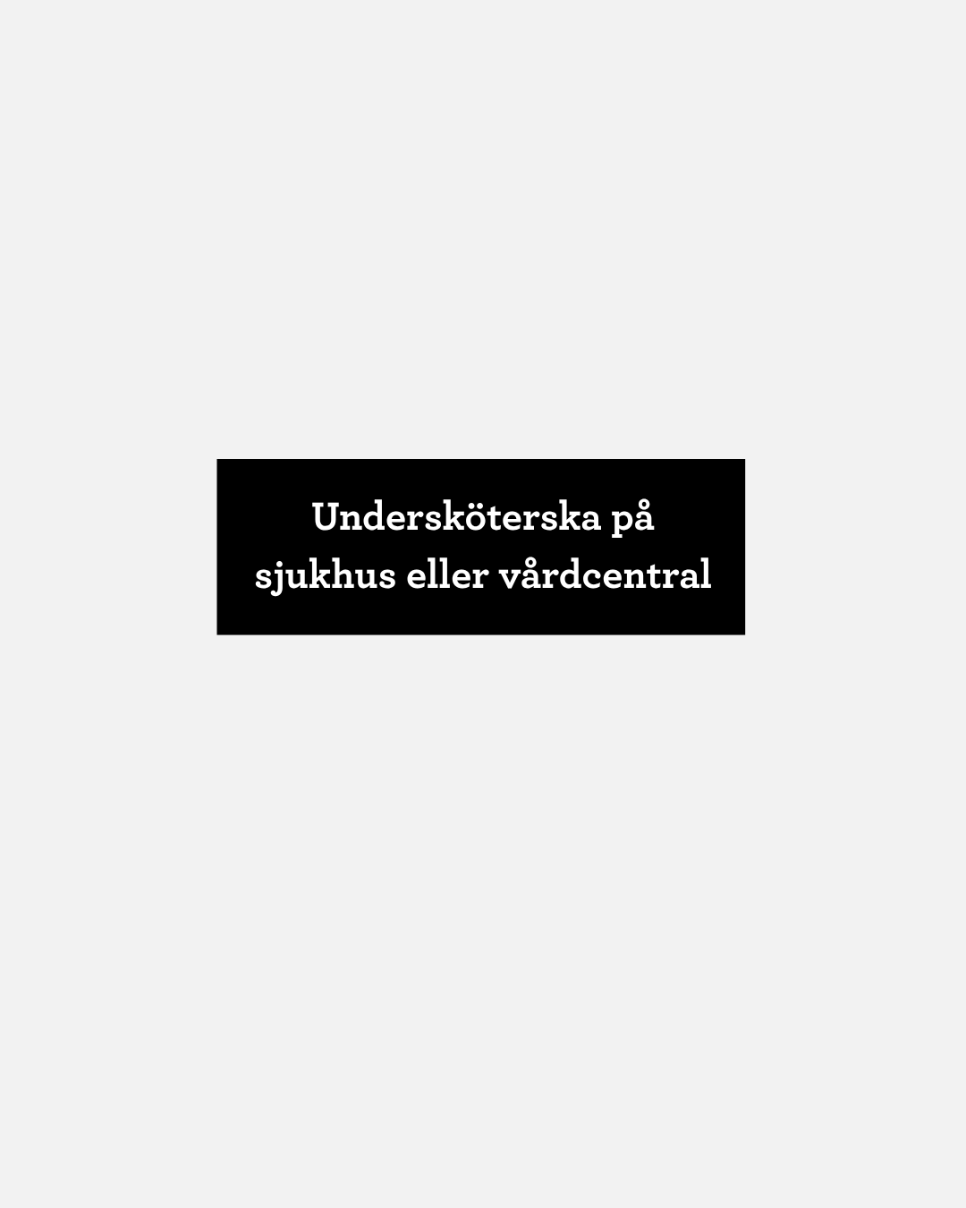 undersköterska