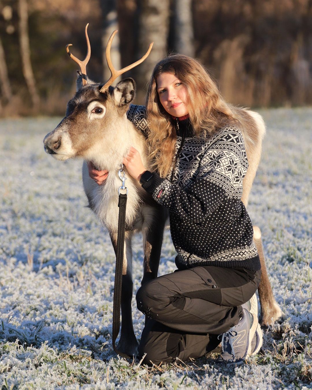 Ylva Kaati med en ren