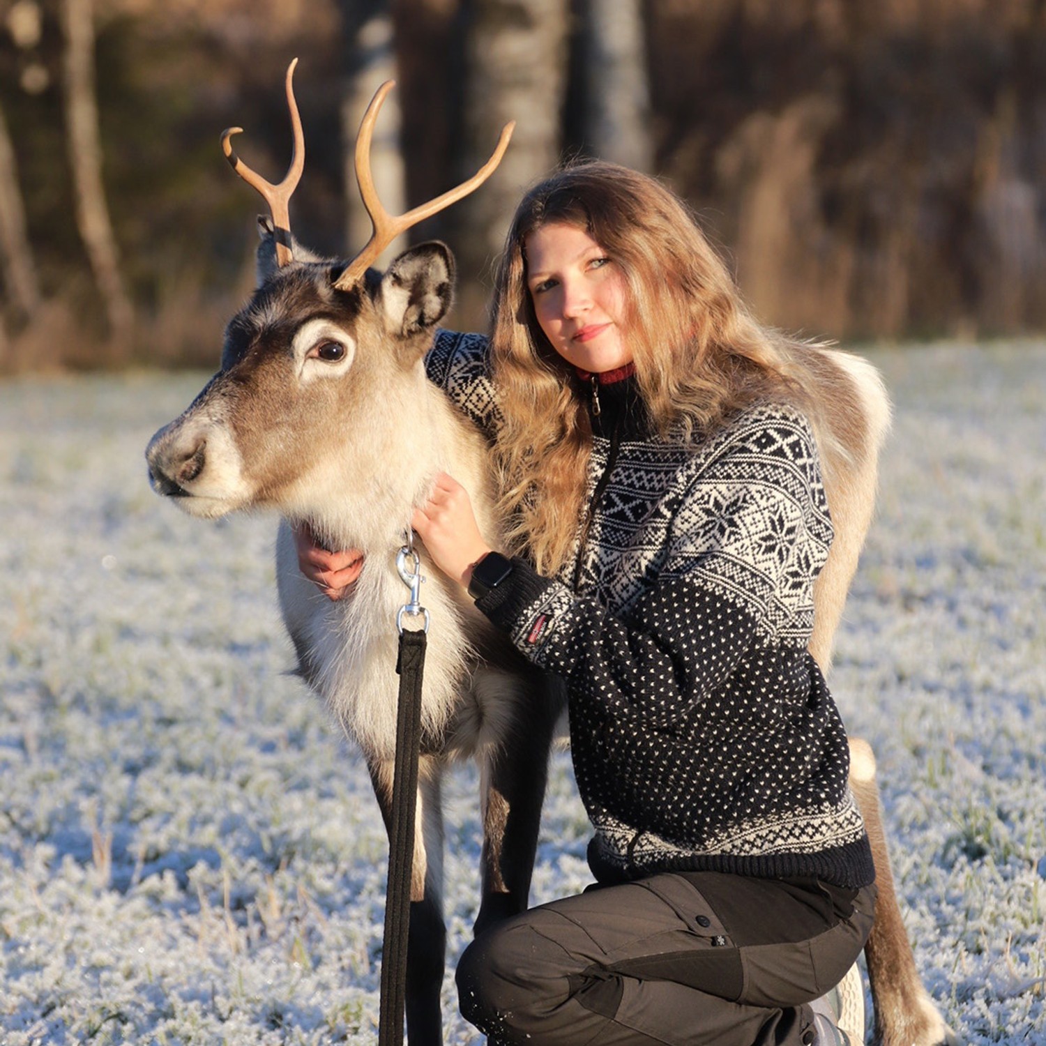 Ylva Kaati med en ren