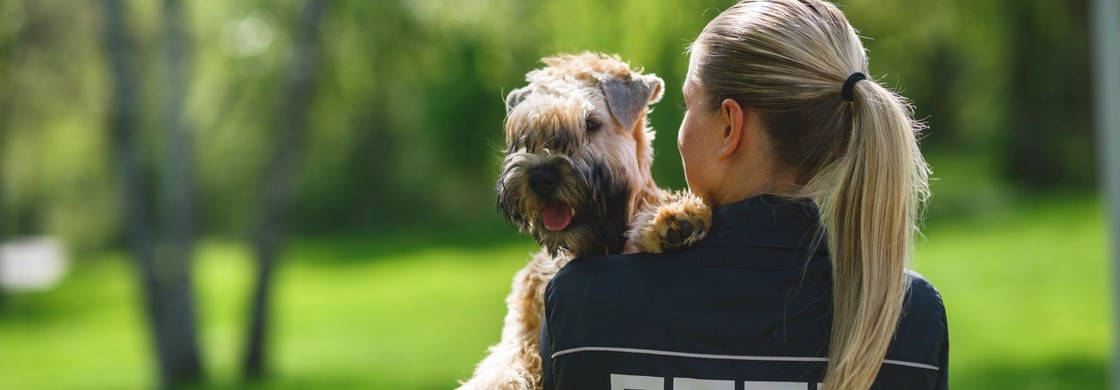 realgymnasiet elev med en hundvalp