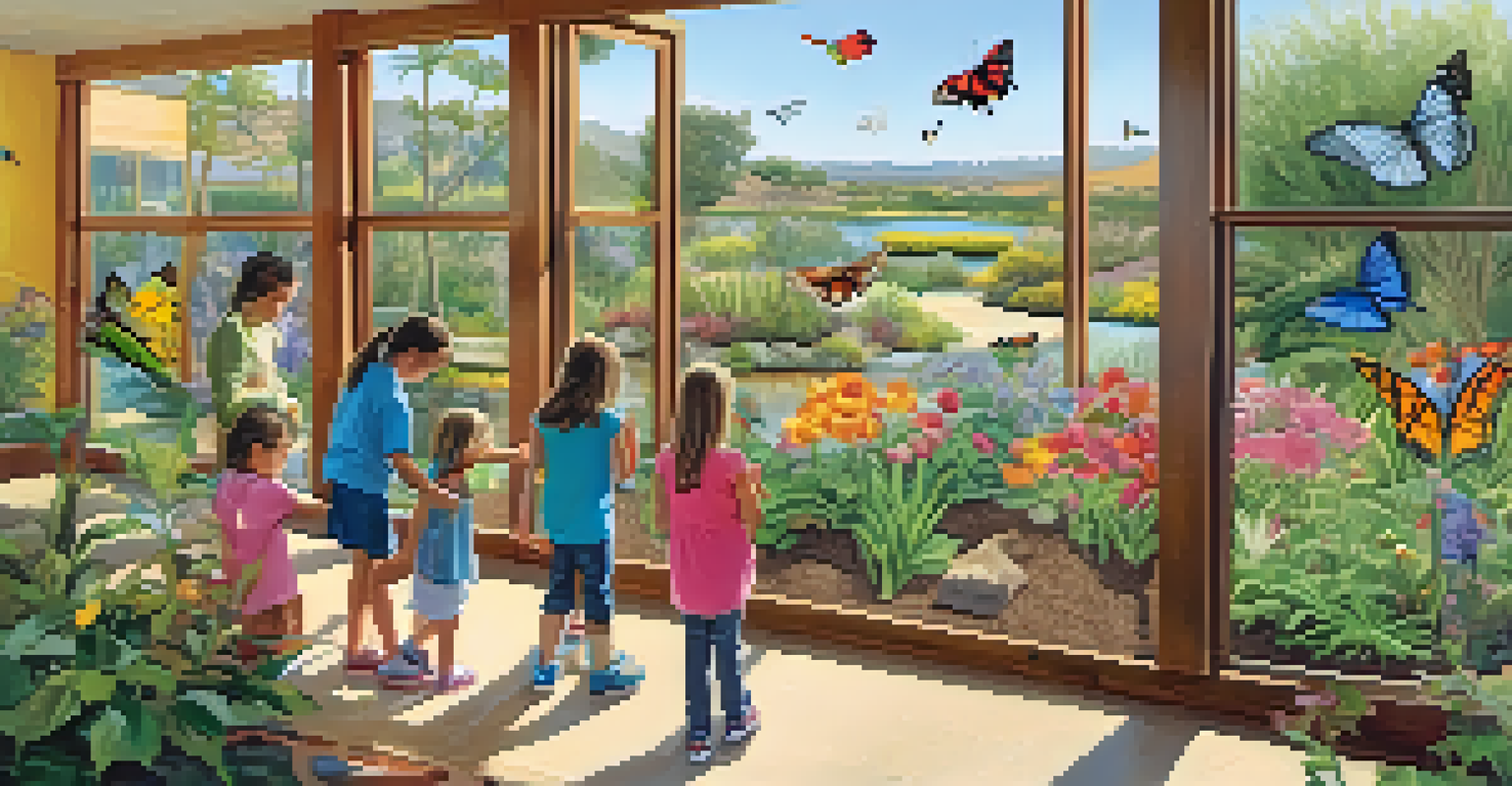 Families engaging in educational activities at a vibrant nature center in Carlsbad.