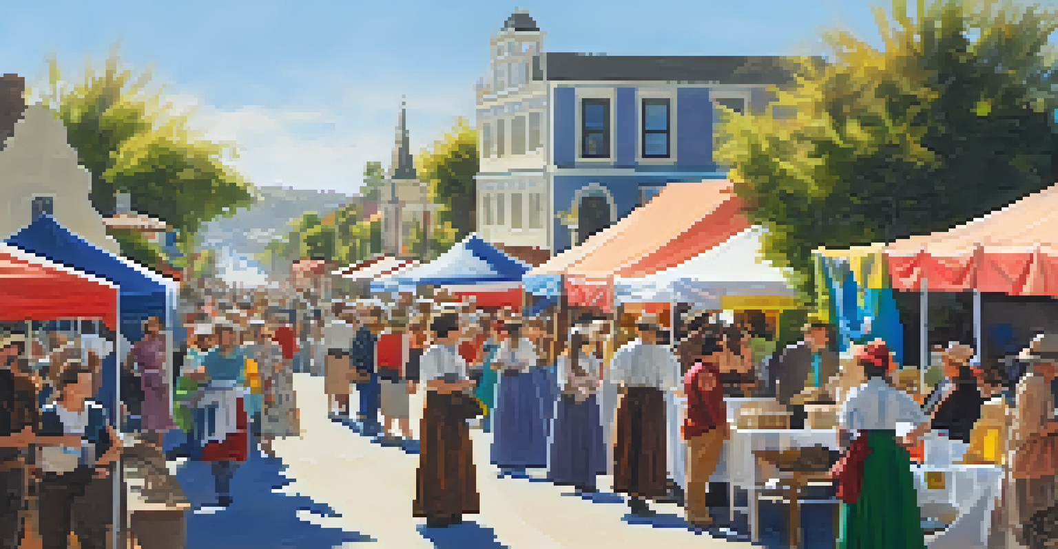 A lively Carlsbad History Day event with residents and visitors enjoying reenactments and storytelling under bright sunshine.