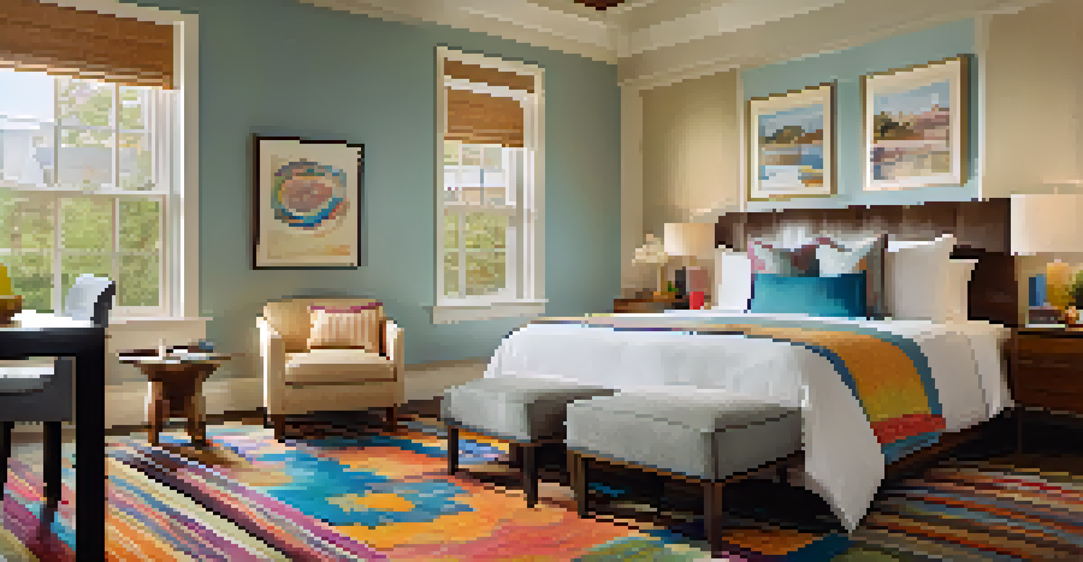 A pet-friendly hotel room with a dog bed, pet bowls, and a welcoming ambiance.