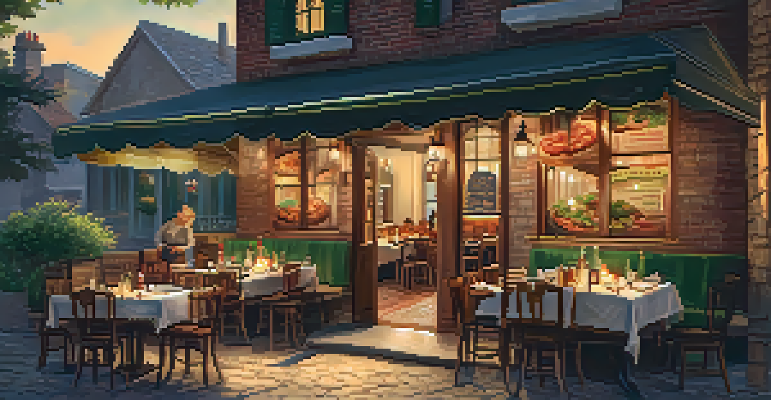 A cozy pizzeria featuring a wood-fired oven and a delicious artisan pizza, creating a warm and inviting dining atmosphere.