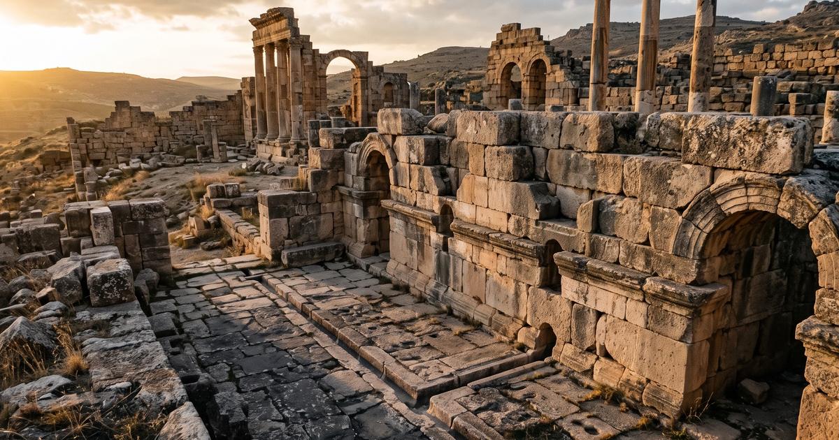Ancient stone ruins showing detailed engineering and construction.