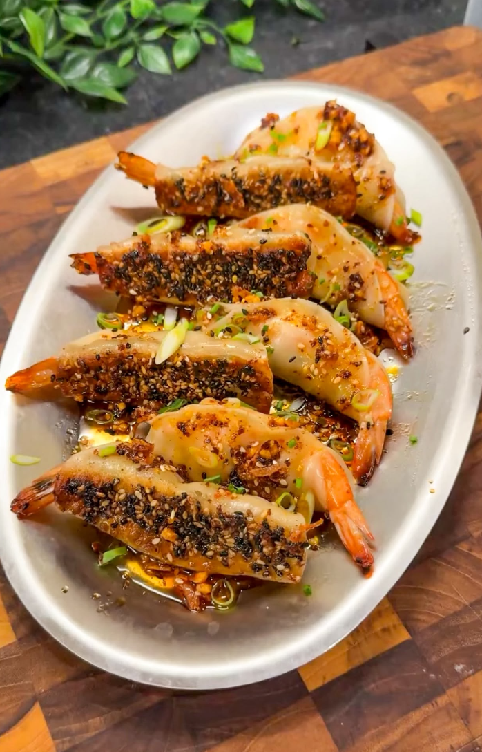 Crispy Sesame Whole Prawn Dumplings