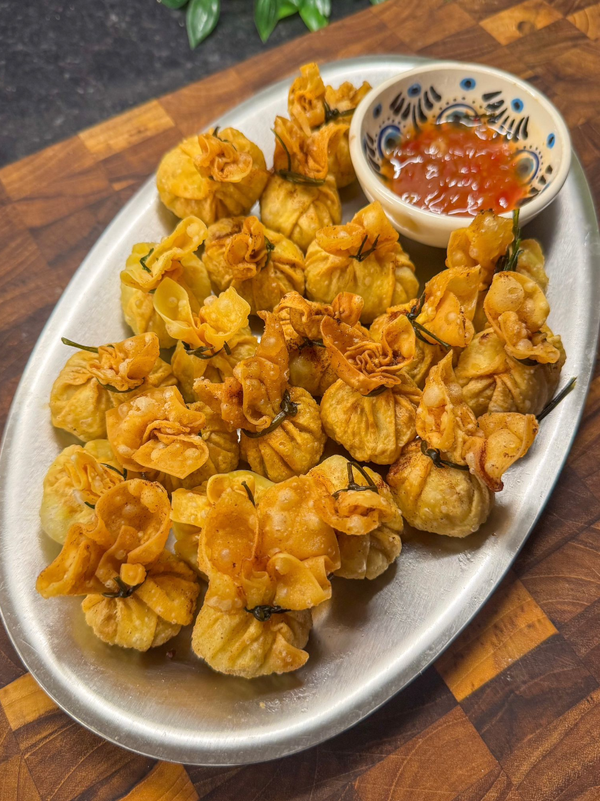 Crispy Pork & Prawn Moneybag Wontons